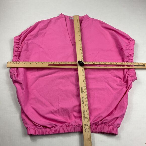 Frances Valentine Pink Blouse Small Loose Fit Minimalist Chic Resort Barbicore - Picture 6 of 12